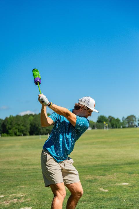 Aero-Whip flexible shaft tempo and swing speed trainer for golf and baseball warm-up drills