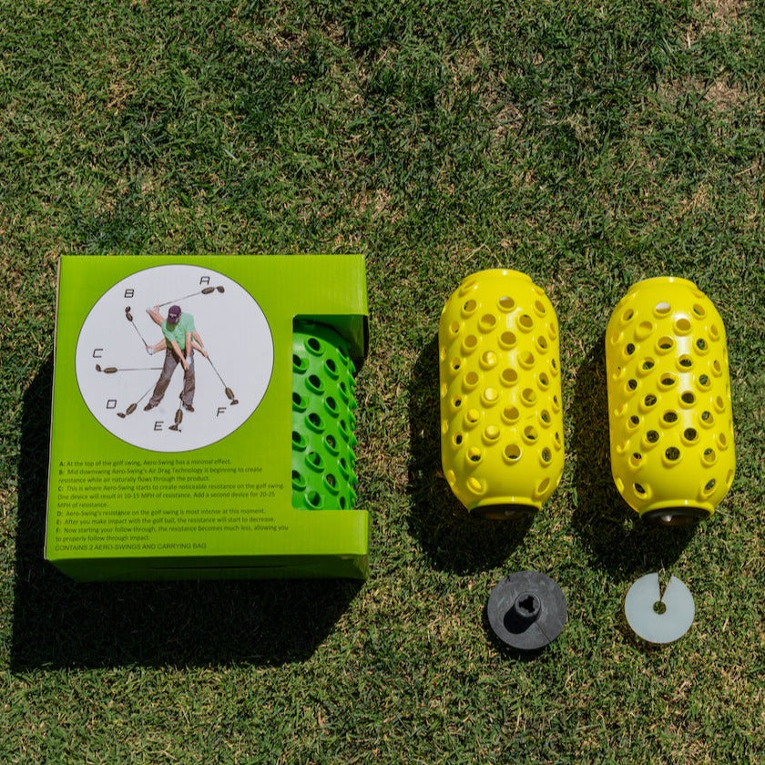 Aero-Swing Pineapples double pack for golf and baseball swing speed training