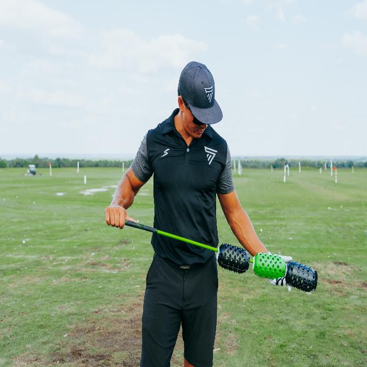 Aero-Whip flexible shaft tempo and swing speed trainer for golf and baseball warm-up drills