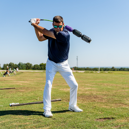 Aero-Whip flexible shaft tempo and swing speed trainer for golf and baseball warm-up drills