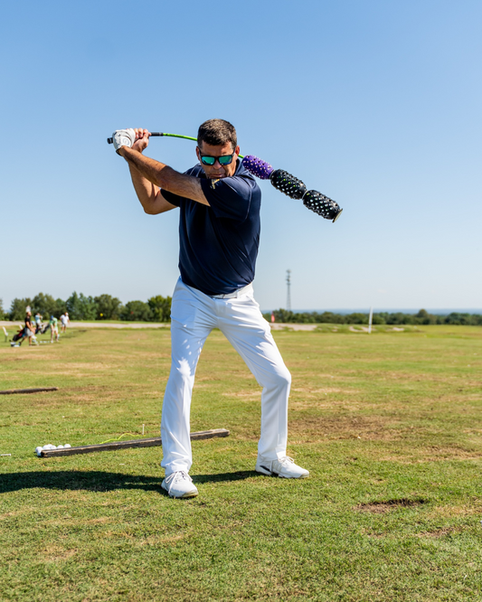 Aero-Whip flexible shaft tempo and swing speed trainer for golf and baseball warm-up drills